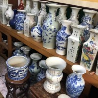 老瓷器花瓶收购  清代花瓶  瓷器花盆回收电话