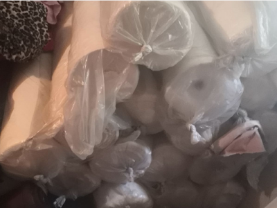 六千米白色棉麂皮绒处理