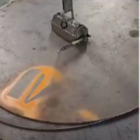 工厂圆形钢板处理