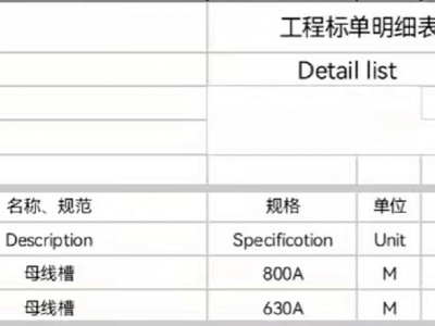 一批工程剩余母线槽处理