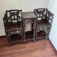 上海市老茶几回收   老红木花架收购