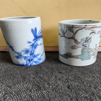 解放前老印泥缸回收  粉彩瓷器印泥缸收购