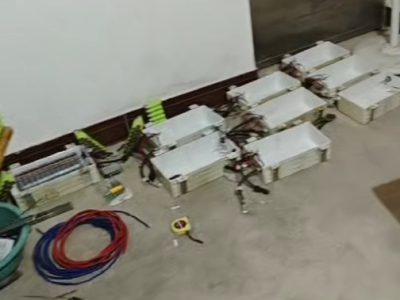 九组一千多只18650锂电池处理