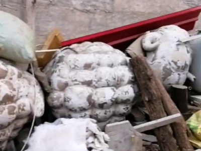 好几百个不锈钢制品处理