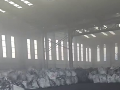 公司每个月一百多吨吨袋处理